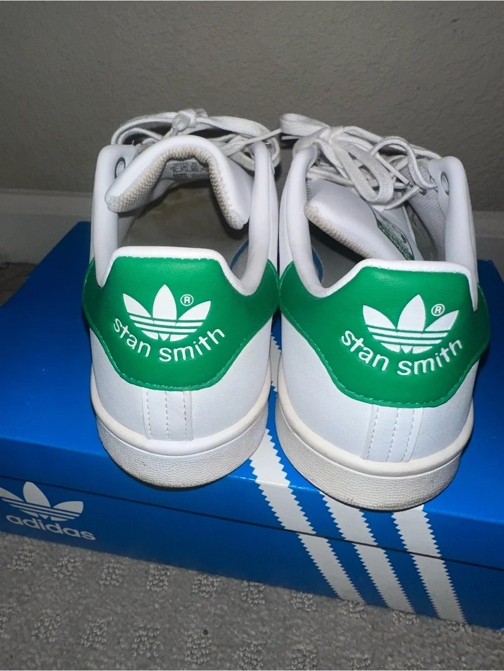 Adidas Stan Smith Youth Leather Sneakers - White/Green